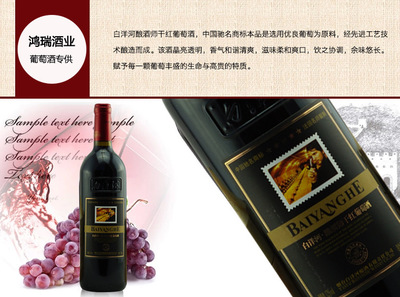 白洋河釀酒師干紅葡萄酒山東煙臺(tái)酒業(yè)6*750ml批發(fā)兼零售